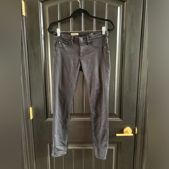 AG Adriano Goldschmied The Legging Ankle Super Skinny Black Pants | Size 26R - Picture 1 of 4